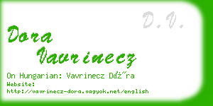 dora vavrinecz business card